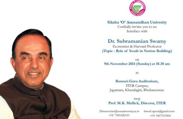 Role of Youth in Nation Building By Dr. Subramanian Swamy