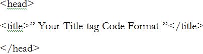 html code title tag