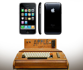 apple, before and now