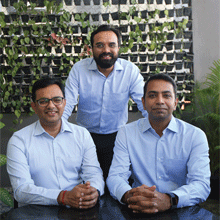 Ajay Pandey, Kush Srivastava, and Vineet Saxena,Co-Founders