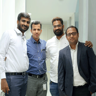 Team Arth Design Build (L-R) -  Thumu Karthik (CEO), Kailash Chandola (COO), Chandrashekhar Tadiparthi (Director), Swapnil Sahu (CBDO),Director
