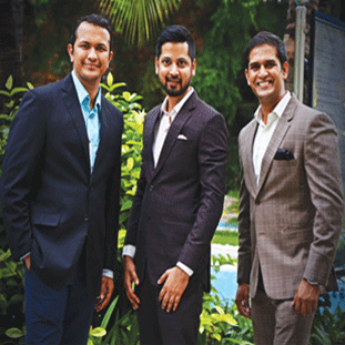 (L-R) Avinash Pitti, Amit Kanodia Abhishek Pitti,CEO