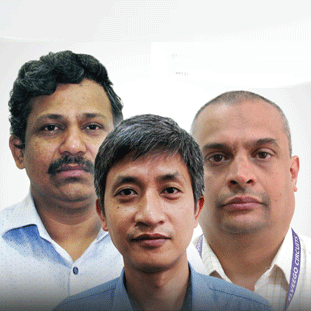 Kalyan Chakravarthy B, Director, Uttamkumar S Ningthoujam, Managing Director & ,Ravi Sanker Yadavalli, Technical Director