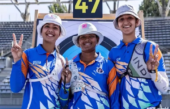 Indian men, and women's recurve teams win bronze in Paris World Cup