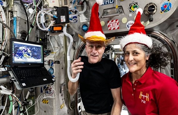 Sunita Williams and Her Space Station Crew Share Christmas Greetings from Orbit