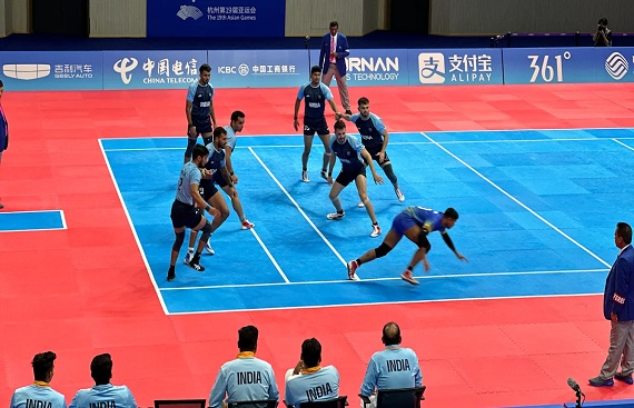 Indian kabaddi defeated Bangladesh 55-18 in the opening match of the 2023 Asian Games