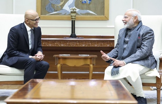 PM Modi and Microsoft CEO Satya Nadella Discuss India's AI Roadmap