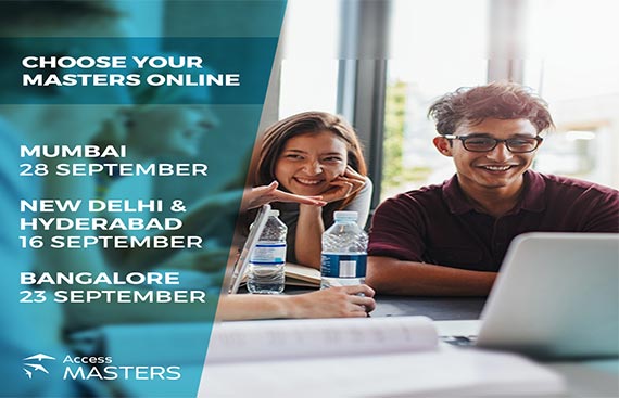 The world of Master's degree opportunities at your doorstep on September in New Delhi & Hyderabad, Bangalore and Mumbai