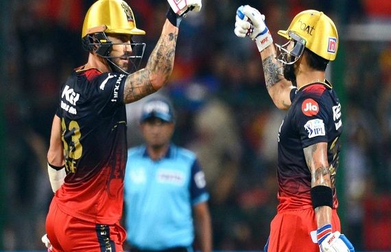 IPL 2023: Kohli, Du Plessis, Maxwell slam fifties; power RCB to 212/2 