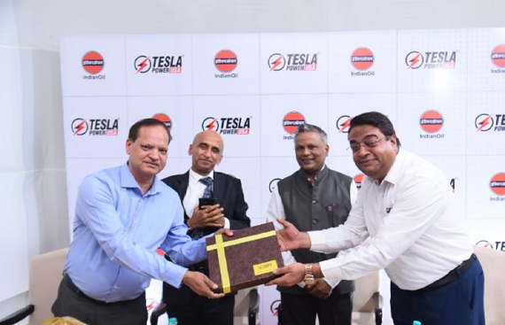 Tesla Power USA ties up with Indian Oil for battery sales in India