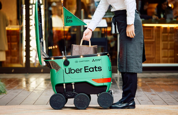 Uber Eats Mitsubishi Electric and Cartken join hands to create Robotic Delivery Partner