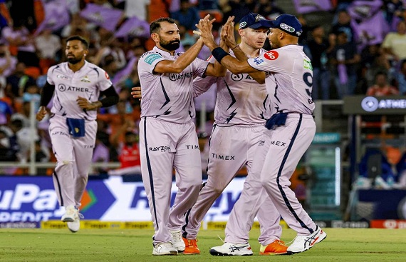 IPL 2023: Gill's ton; Shami, Mohit's four-fer power GT to Playoffs with 34-run win over SRH