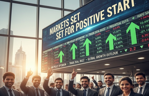Markets Set for Positive Start Amid RBI Policy, Trade Deal Buzz