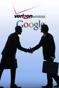 Google and Verizon Wireless to develop handsets