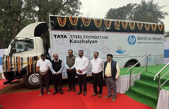 Tata Steel Foundation and HP Inc. Launch Mobile Literacy Project in Jajpur