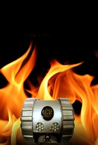 Mini Robot that runs through fire to help firefighters