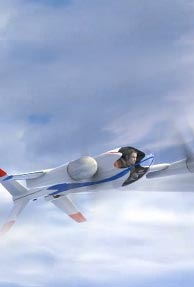 One man electric aircraft lifts off