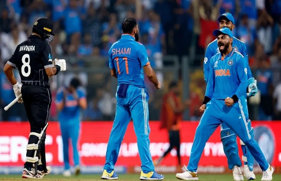 WC: India defeats New Zealand with Shami's 7-57 and enters final with 70-run win