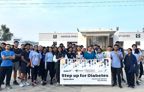 NMIMS University Hosts Successful Walkathon for Diabetes Awareness