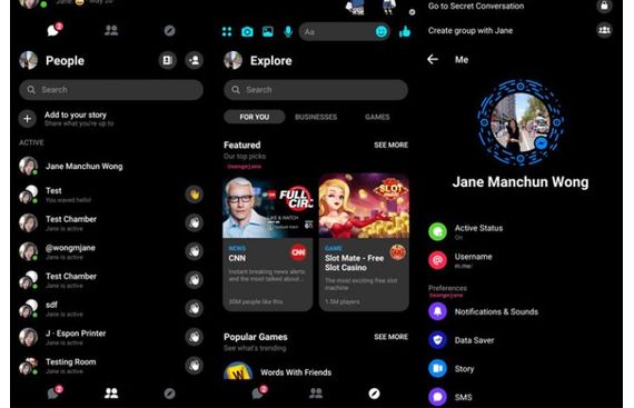 Facebook testing dark mode for Messenger in some countries