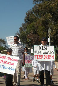 Peace march by Indian Community in San Diego