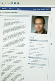 Software that can identify people from internet