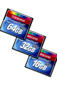 Transcend launches 64GB CompactFlash memory card
