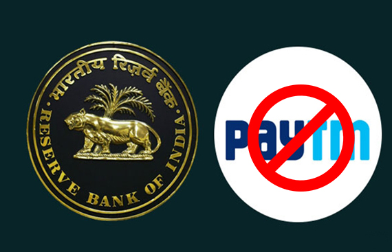 RBI to ban Paytm Payment Bank Deposits from Feb 29th