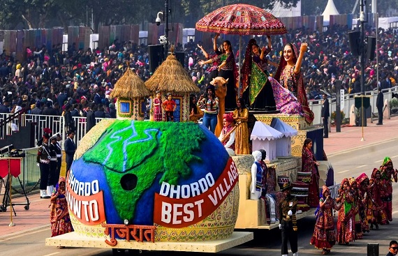 Gujarat Highlights its Border Tourism in Republic Day 2024 Tableau