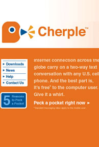Cherple 1.5 enables to send free SMS to any U.S. cell phones