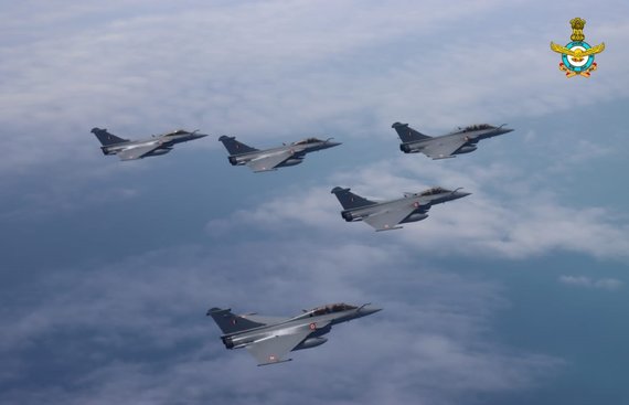 5 Rafale jets land safely at IAF airbase in Ambala