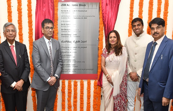 Hon'ble Chief Justice of India D.Y. Chandrachud lays Foundation Stone of JSW Academic Block at National Law School, Bengaluru