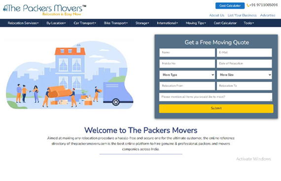Thepackersmovers: Simplifying the hiring process of packers and movers in India