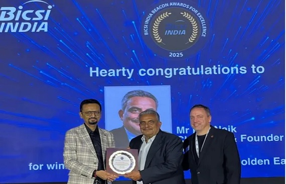 Mr. K R Naik Honoured with BICSI India Chairman's Golden Eagle Award