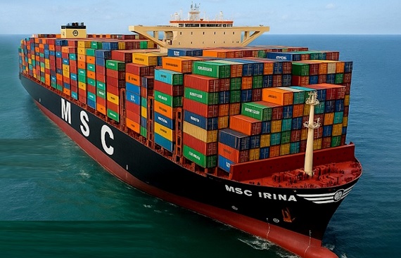 World's Largest Container Ship MSC IRINA Makes Historic Docking at Vizhinjam Port