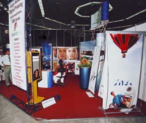 exhibition stall, dull, uninspiring, first impression