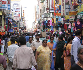Commercial Street in Bangalore