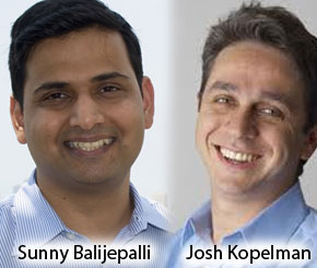 Sunny Balijepalli and Josh Kopelman, founders, Half.com