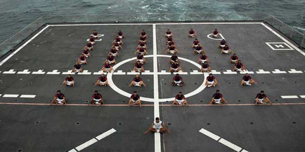 Yoga Day Preparations by indian Navy