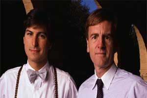 Steve Jobs and John Sculley