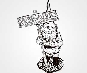 unwelcome, unwelcoming, not interested