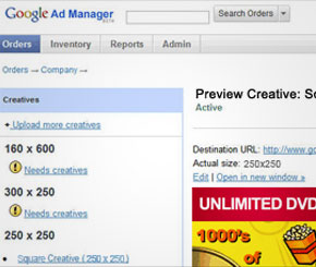 Google AdManager, online ad server