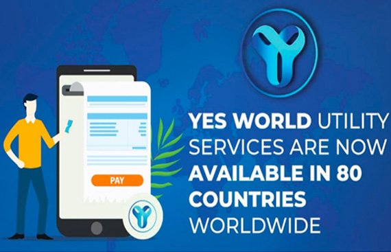 Pay with Crypto Company - YES WORLD is now offering utility services in 80 countries