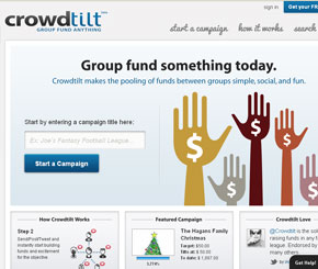 crowdtilt, crowdfunding sites, funding, startup, entrepreneurs 