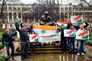 NRIs in London protest for right to vote