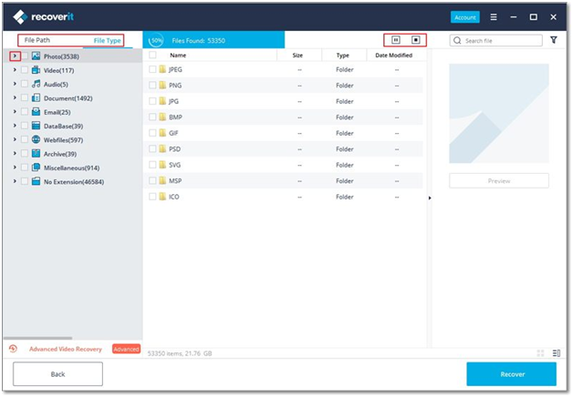 operations during scanning