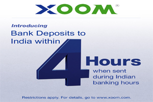 xoom money transfer to india