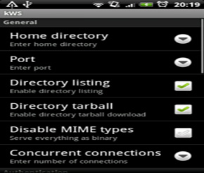 kWS Android Web Server
