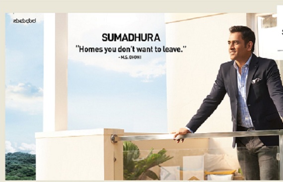 Sumadhura Group Features MS Dhoni as Brand Ambassador