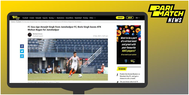 Parimatch news: our website